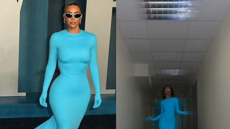 Голубое Облегающее Платье фото 18