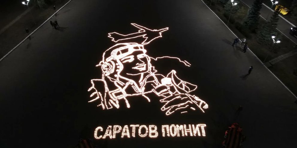Картина из свечей к дню победы
