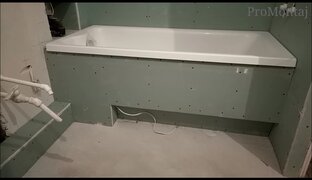 ГКЛ в ванной : обшивка инсталляции, короба для труб, экраны ванны и др. .