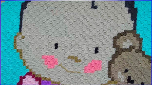 МК вязаный детский плед крючком Моя Бусинка