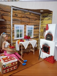 Аделия (Штеффи) в деревне у бабушки.