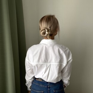 Пучок на длинные волосы