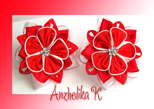 Украшения из лент, ткани и фоамиране. МК,DIY/