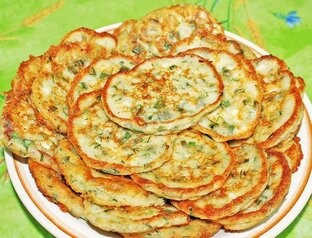 Кабачковые лепёшки. 