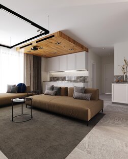 Дизайн интерьера кухни-гостиной 