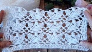 Ажурные узоры крючком.