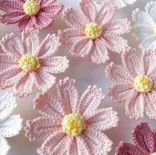Вязаные цветы 