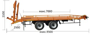 Прицеп для перевозки спецтехники до 8,0 тонн