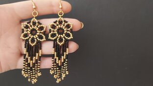 Серьги из бисера и бусин