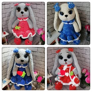 Зайки амигуруми ручной работы🐰🐾🐰🐾🐇