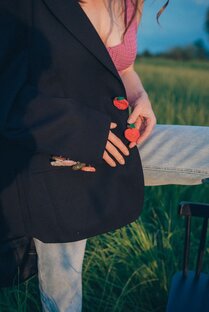Вязаные брошки, брелки, сережки