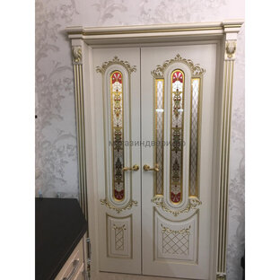 Двойная дверь Александрия ,3х слойная Эмаль