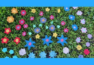 Видео-уроки - Ассорти из вязаных цветов