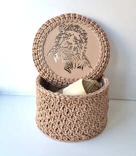 корзина из шнура  « ЛЕВ»