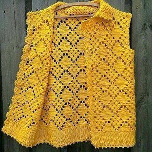 Жилет крючком