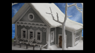 Деревенский домик. Макет.