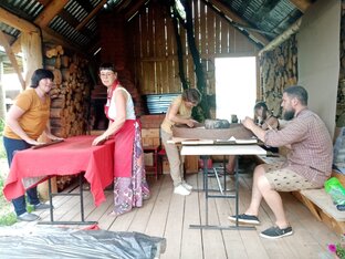 Огненная скульптура