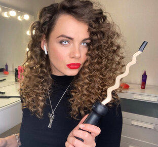 Афрокудри плойкой