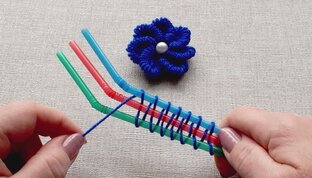 Цветы на коктейльных трубочках