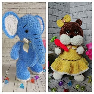 Мягкие игрушки амигуруми ручной работы 🌺🌹🌺