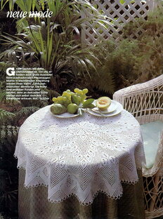 Ажурные салфетки спицами