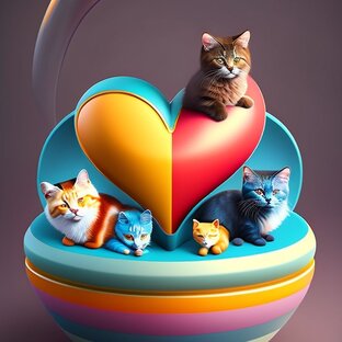 Дзен Сердце с котами статистика