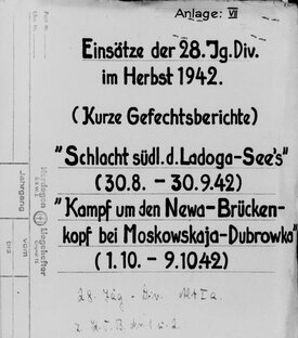28 егерская дивизия под Ленинградом, 1942