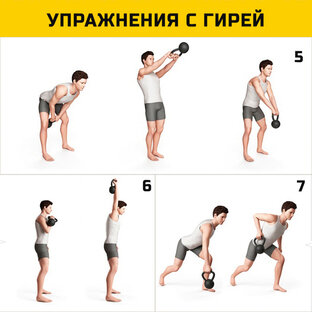 Комплексы упражнений с гирями.
