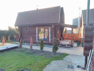 Домик баня из бревна