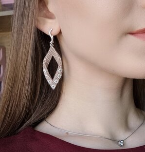 Серьги-ромбы. МК. Earrings