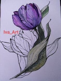 Рисунки акрилом, акварелью, пастелью