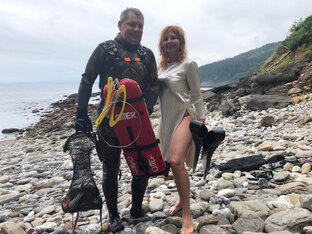 Подводная охота в океане 