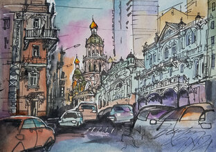 Urbansketching © Беседин О.В., Иркутск