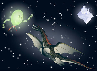 Воздушный шарик в космосе 