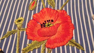 Вышивка гладью.