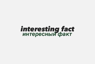 interesting fact ( интересный факт )