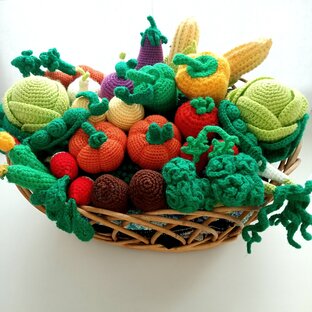 Вязаные овощи