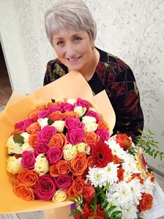 Как приятно получать цветы