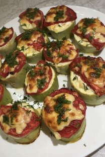 Куриная грудка в кабачке 