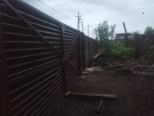 Монтаж забора жалюзи 