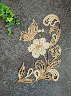 МК картины из джута и хлопковых ниток