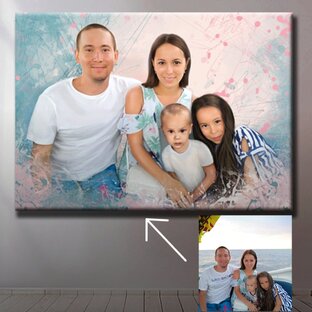 Арт портреты на холстах по фото