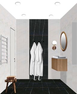 Коллажи ванных комнат 