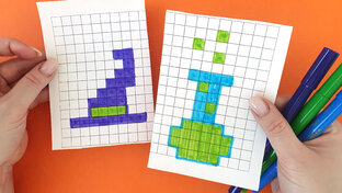 Маленькие рисунки по клеточкам в тетради