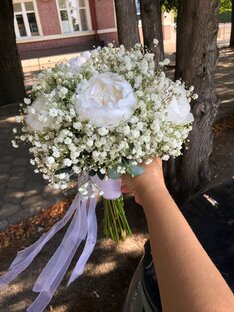 Букет невесты из гипсофилы