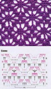 Копилка узоров крючком.