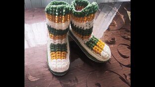 Вязанные носки, тапочки