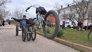 Велочоппер Монстр или тачанка на шести колёсах :) танцующий велосипед ;)