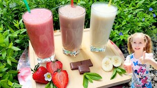 Молочные коктейли.🍓🍌🍫