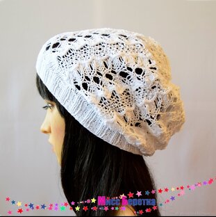 Летние береты и шапочки из хлопка